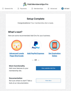 Initial Complete the Setup Wizard Documentation