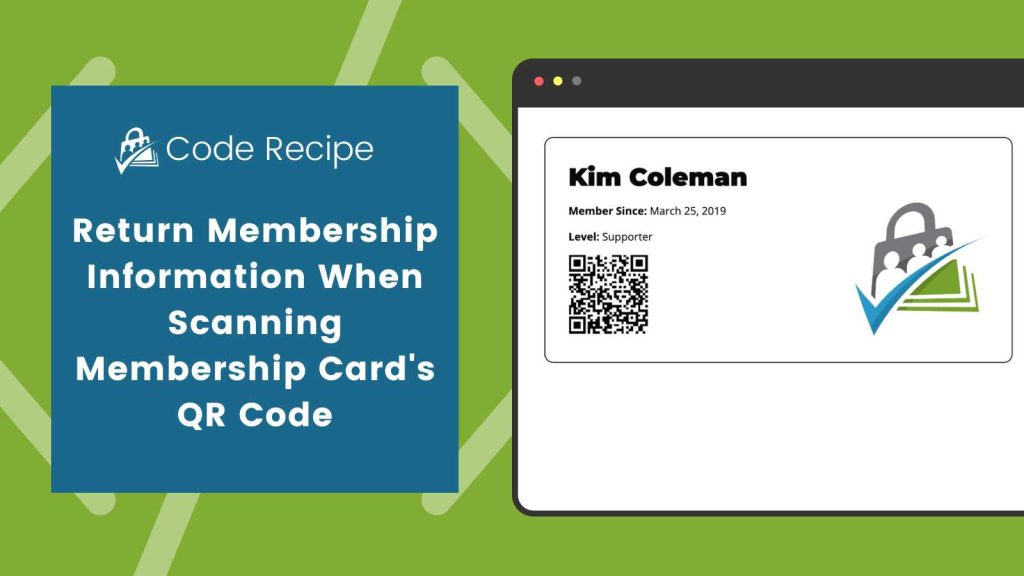 Banner Image for Return Membership Information When Scanning QR Codes