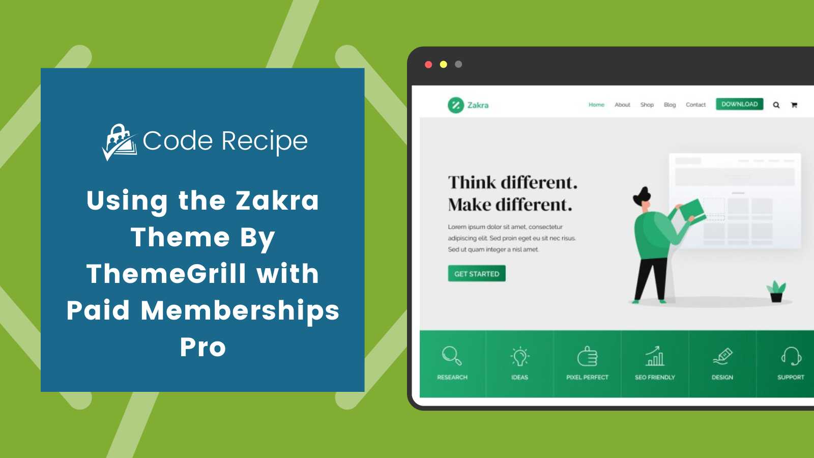 Zakra Theme by ThemeGrill and Paid Memberships Pro
