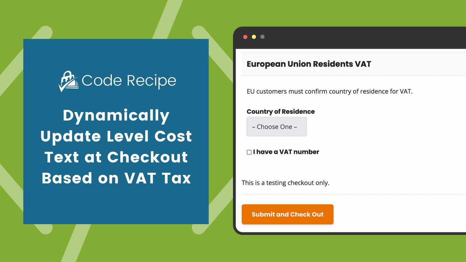 Dynamically Update Level Cost Text at Checkout Based on VAT Tax