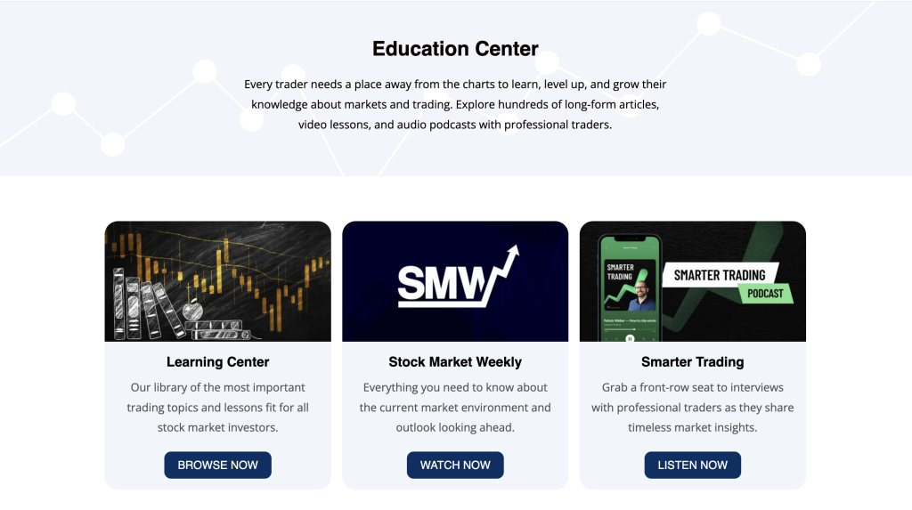 Screen shot of the Trade Risk Education Center