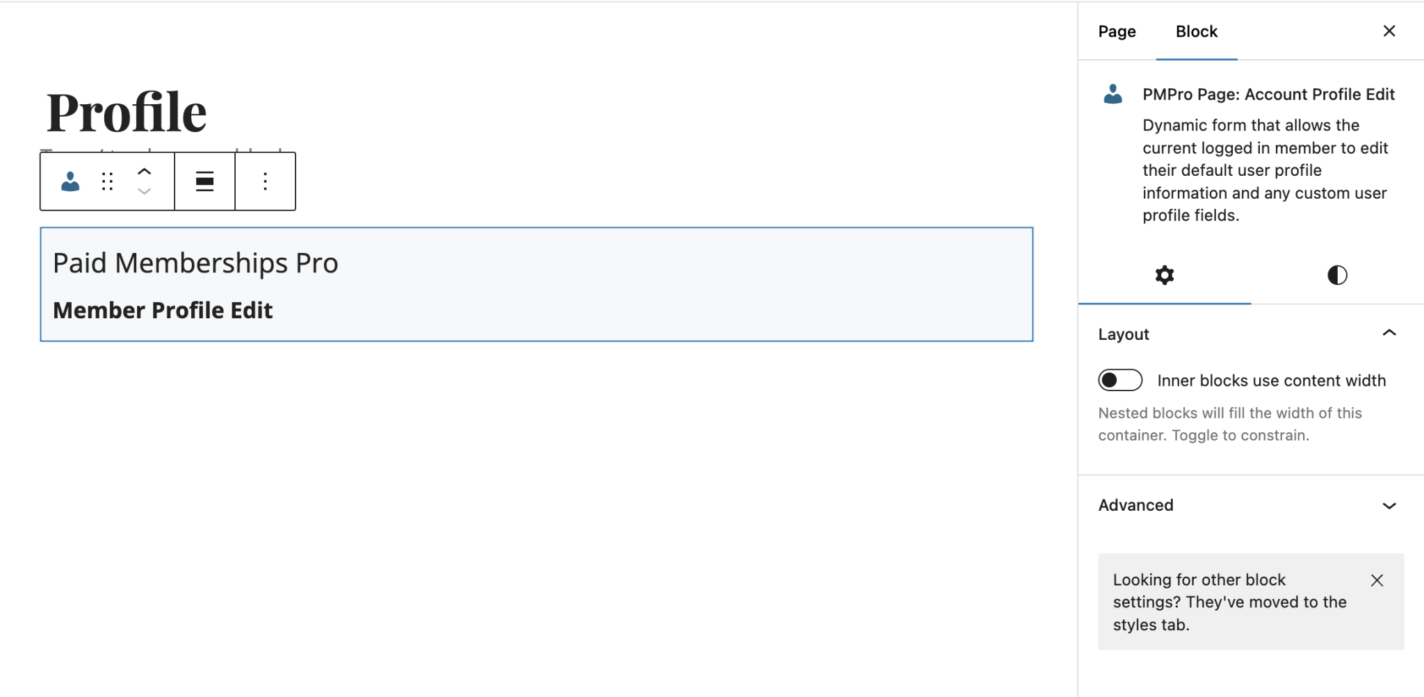 Paid Memberships Pro Frontend Plugin Page Blocks