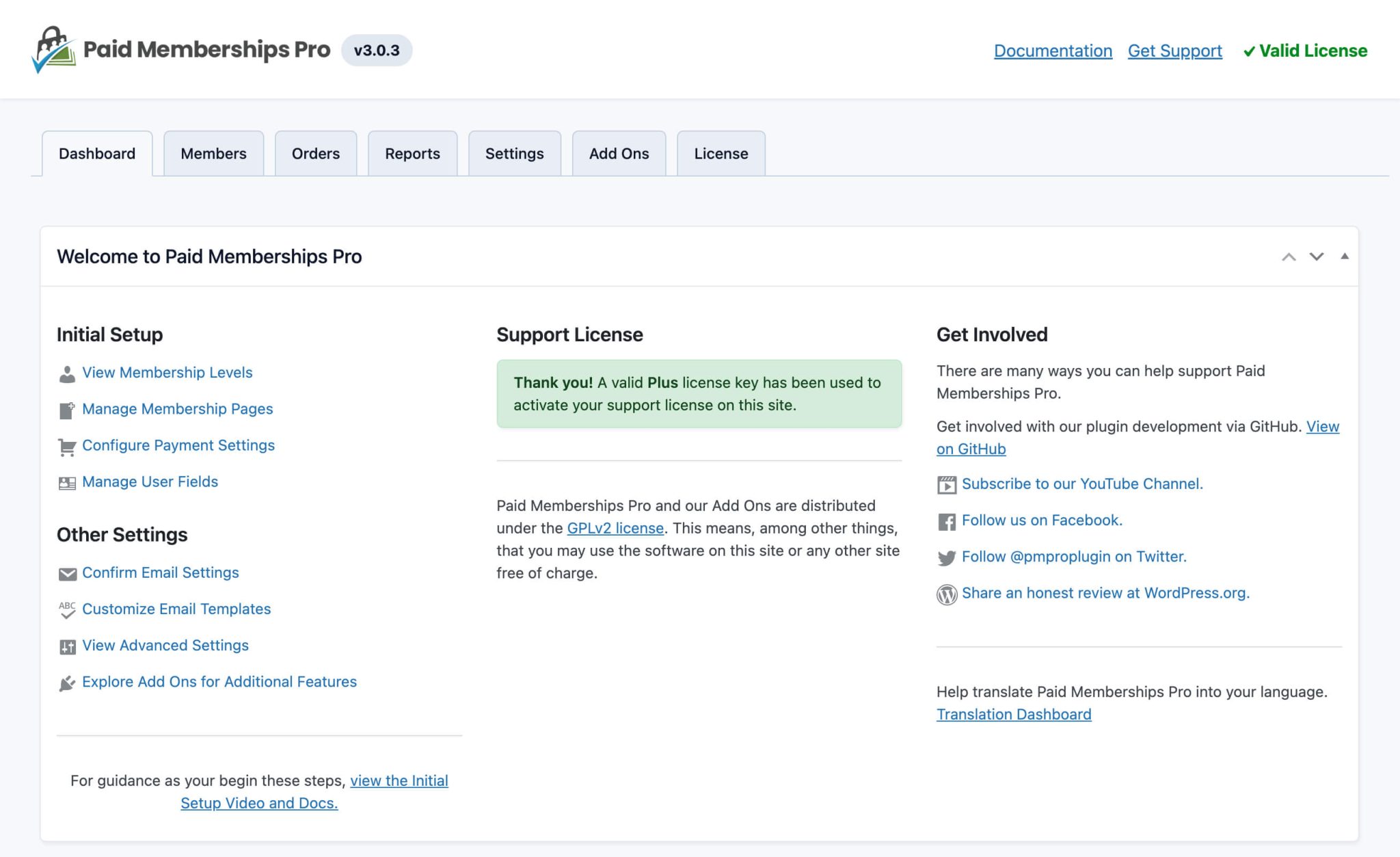 PMPro Membership Dashboard Documentation