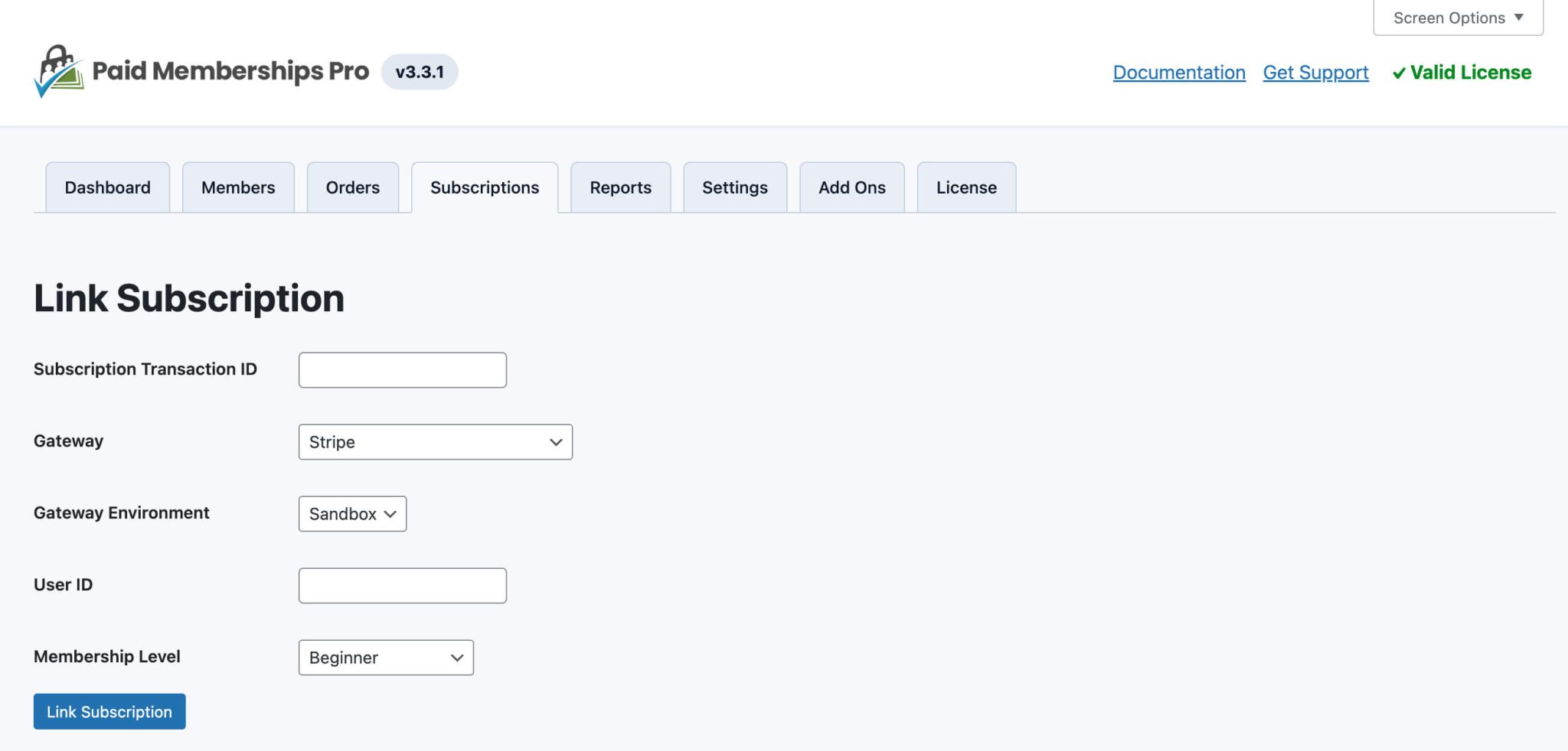 Paid Memberships Pro Subscriptions