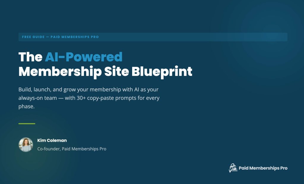 Cover of the ebook: The AI-Powered Membership Site Blueprint