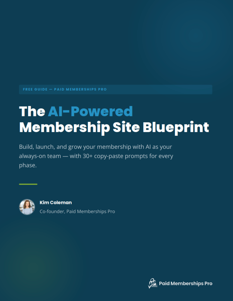 Cover of the ebook: The AI-Powered Membership Site Blueprint