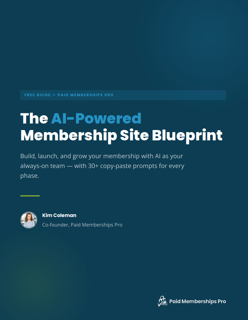 Cover of the ebook: The AI-Powered Membership Site Blueprint