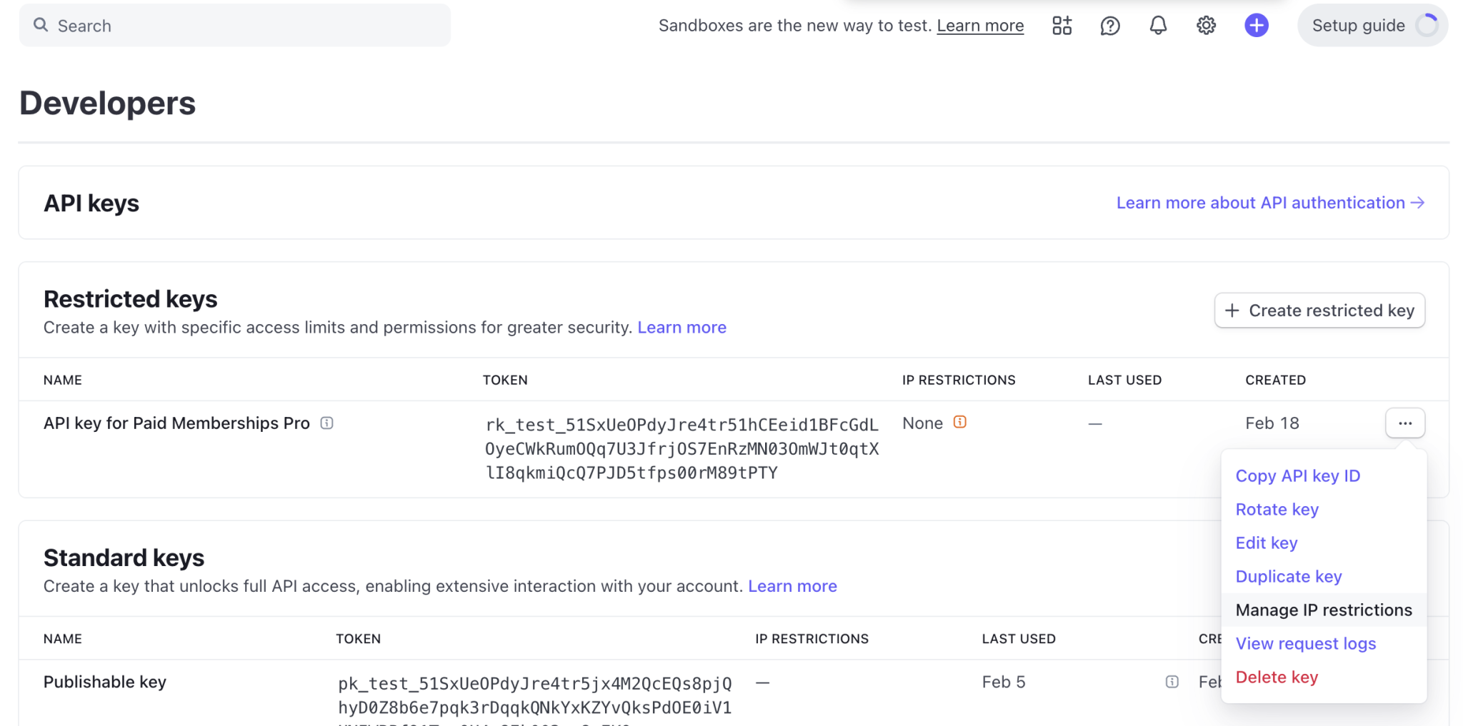 How to Switch Between Stripe Connect and Restricted API Keys