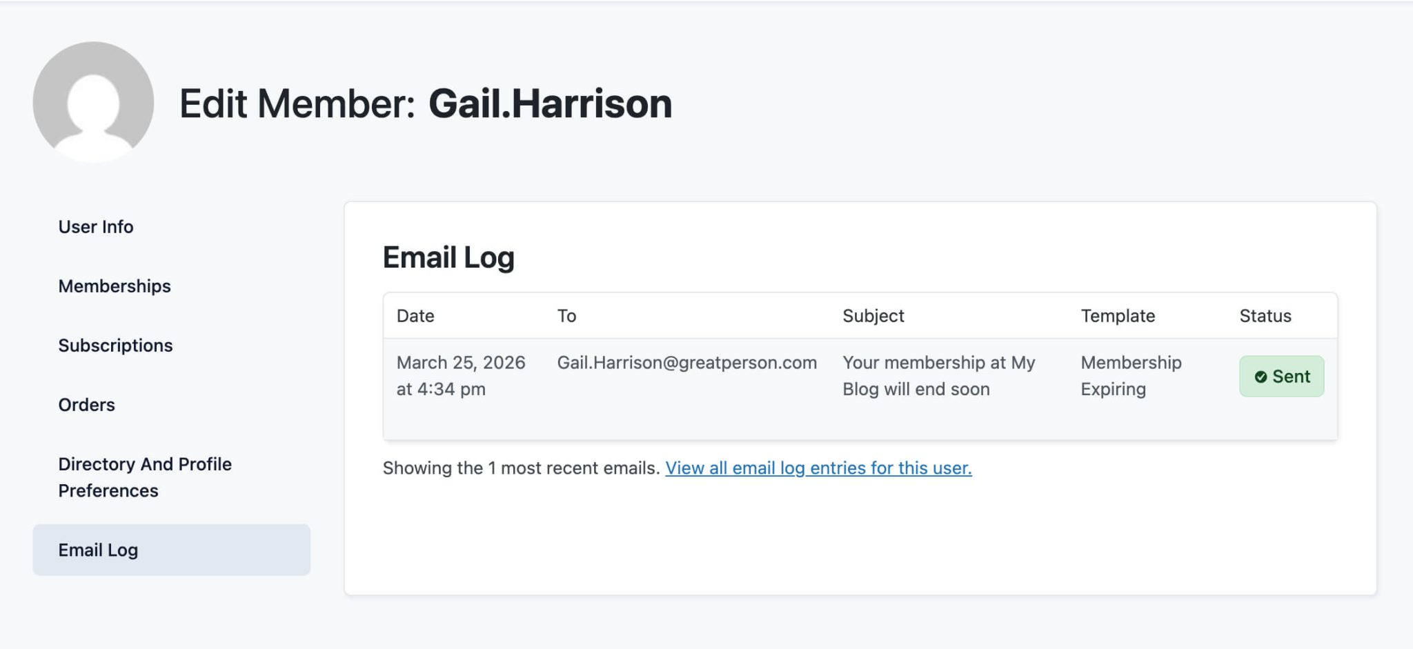 Paid Memberships Pro Email Logging