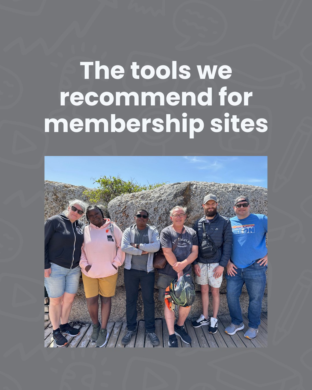People ask us what tools to use and expect a long list. It's actually pretty short. WordPress and Paid Memberships Pro do...