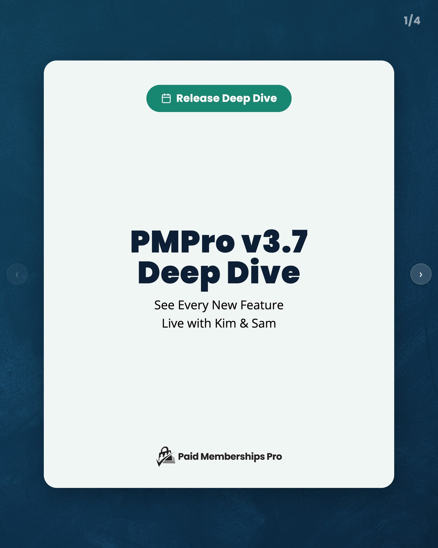 PMPro v3.7 just dropped and feature-wise it's one of our biggest releases yet. Join Kim Coleman and Sam Daugherty **this...
