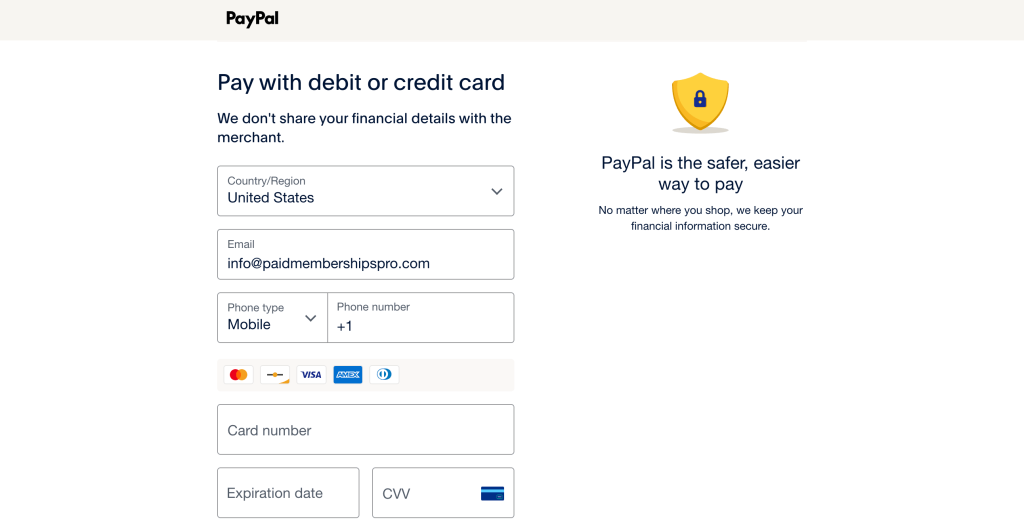 PayPal Gateway Add On for Paid Memberships Pro