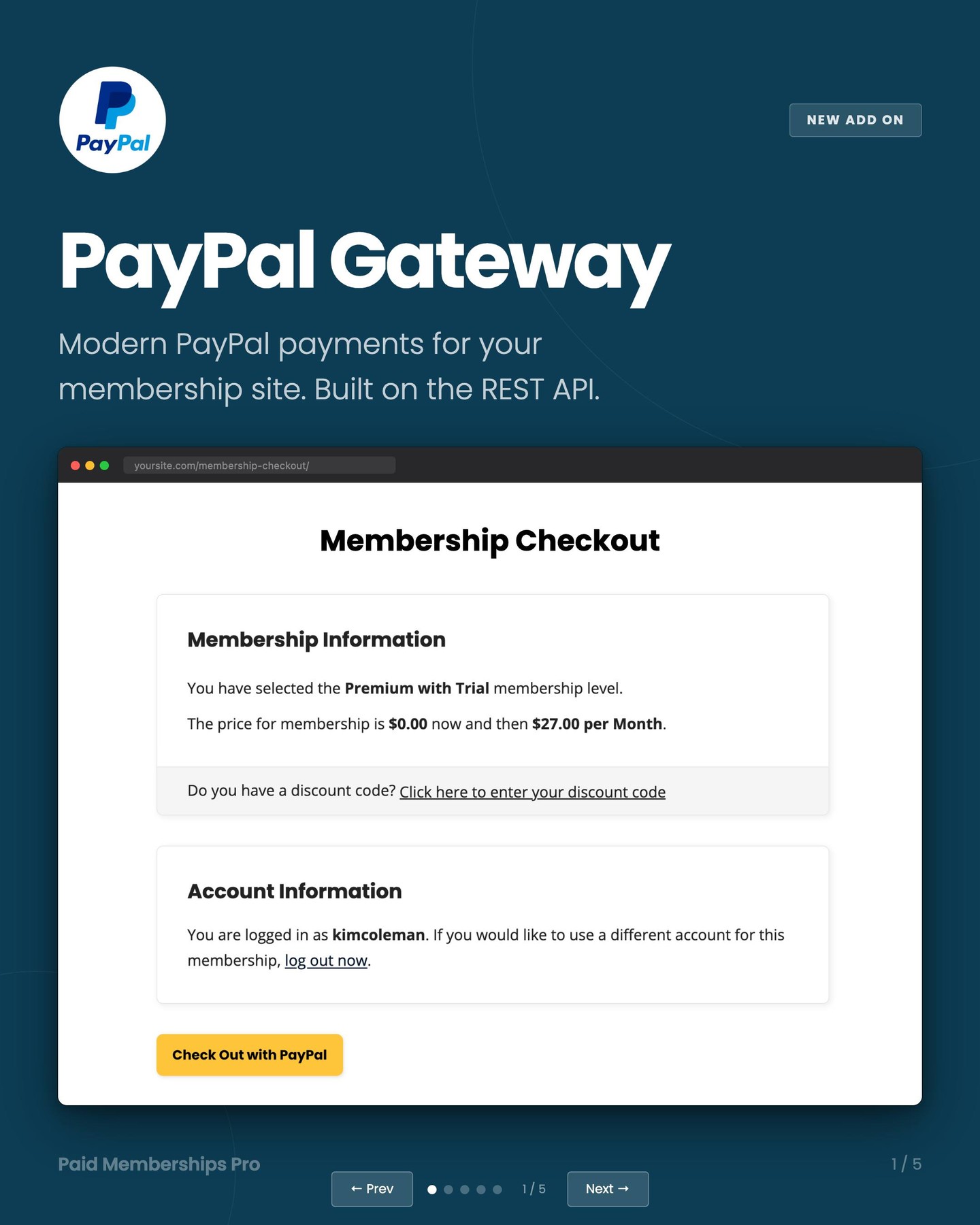 PayPal Express is being retired by PayPal. We built the replacement. The new PayPal Add On is a modern integration built...