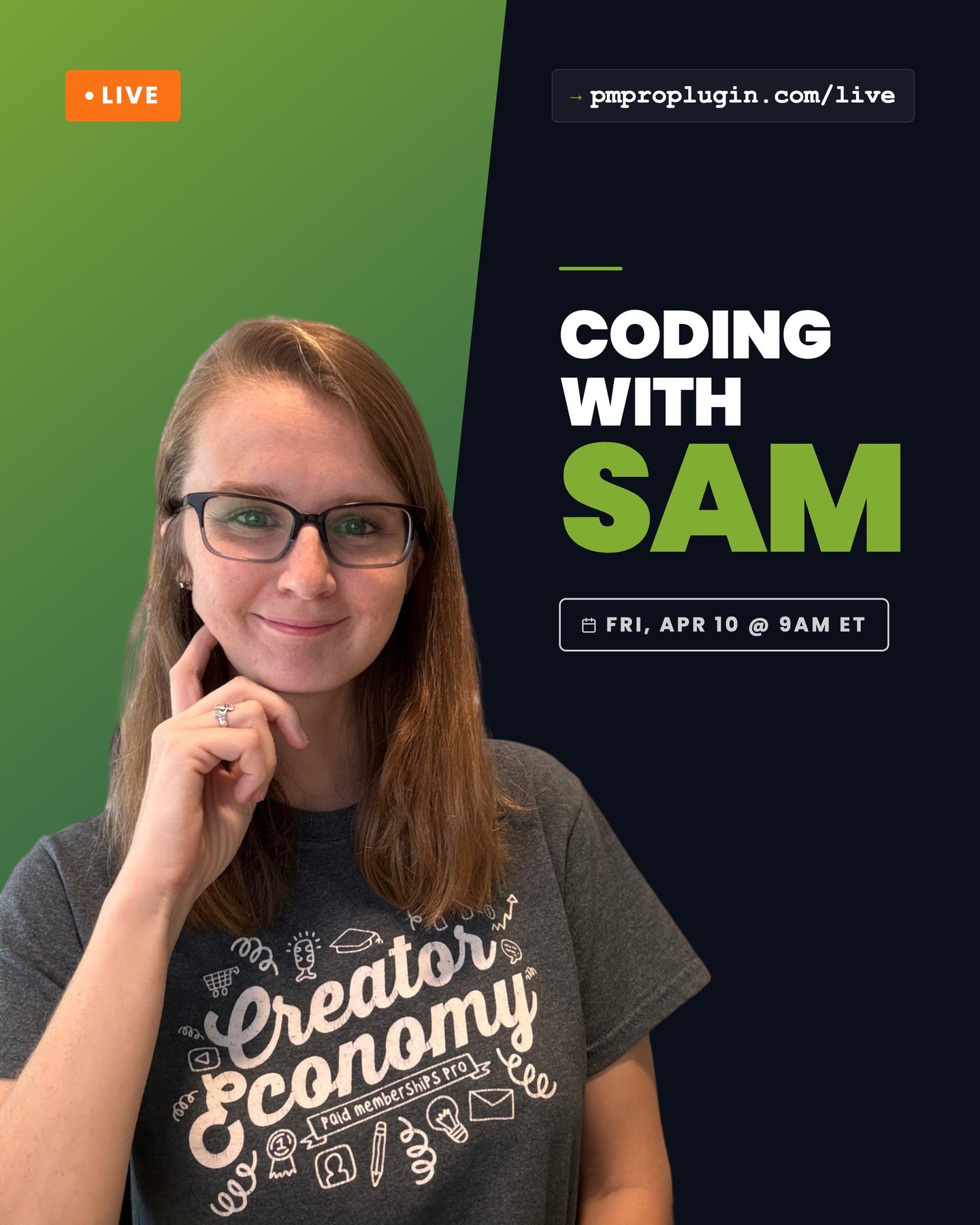 | Tune in for Coding with Sam at 9 AM ET. Join Sam, the Marketing Manager at Paid Memberships Pro, for a live stream...