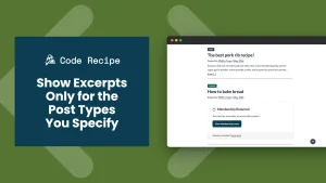 Show Excerpts Only for the Post Types You Specify