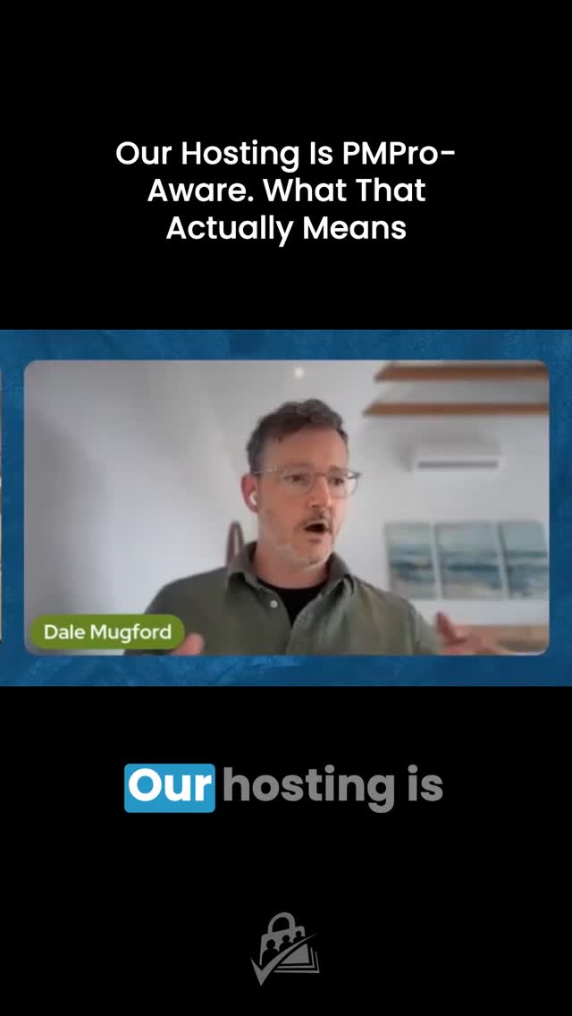Generic hosting doesn't know you run a membership site. PMPro-aware hosting does: Zero configuration required Right...