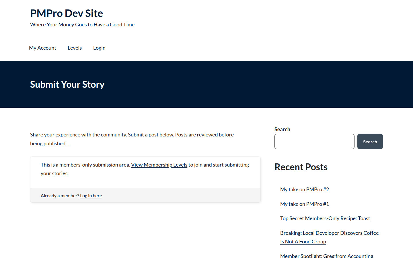Customized Membership Required message blocking the form