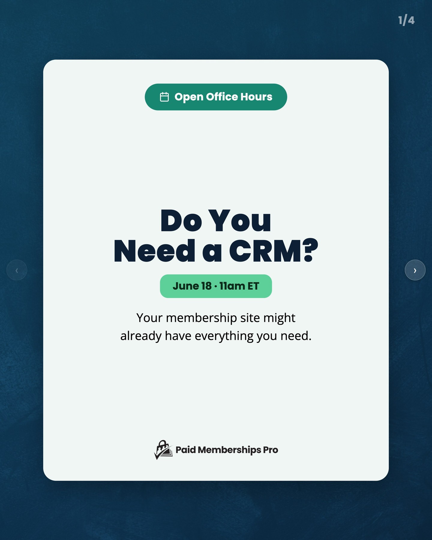 Do you actually need a CRM? (Swipe to find out.) Your membership site already tracks members, levels, purchases, and...