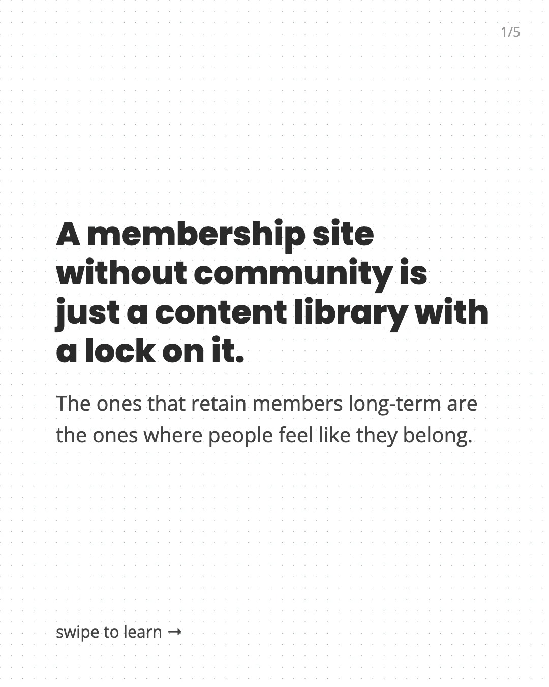 A membership site without community is just a content library with a lock on it. The sites that retain members long-term...