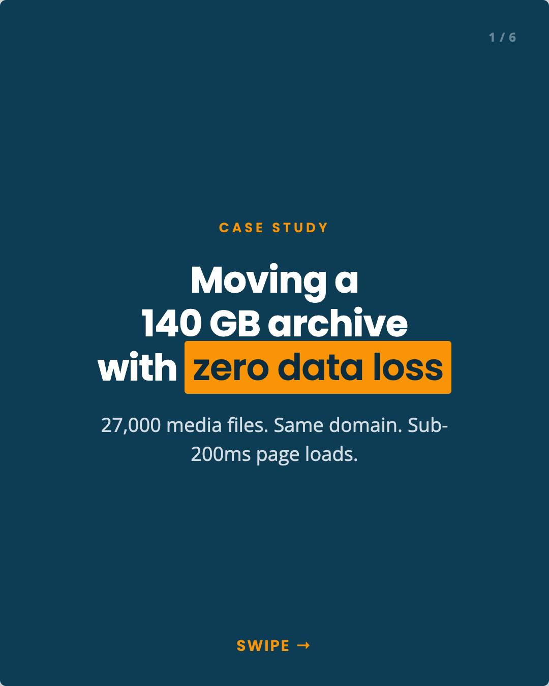 A community history archive with 27,000 media files and 140 GB of photos just moved to PMPro Max, and nobody lost a...