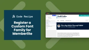 Register a Custom Font Family for Memberlite