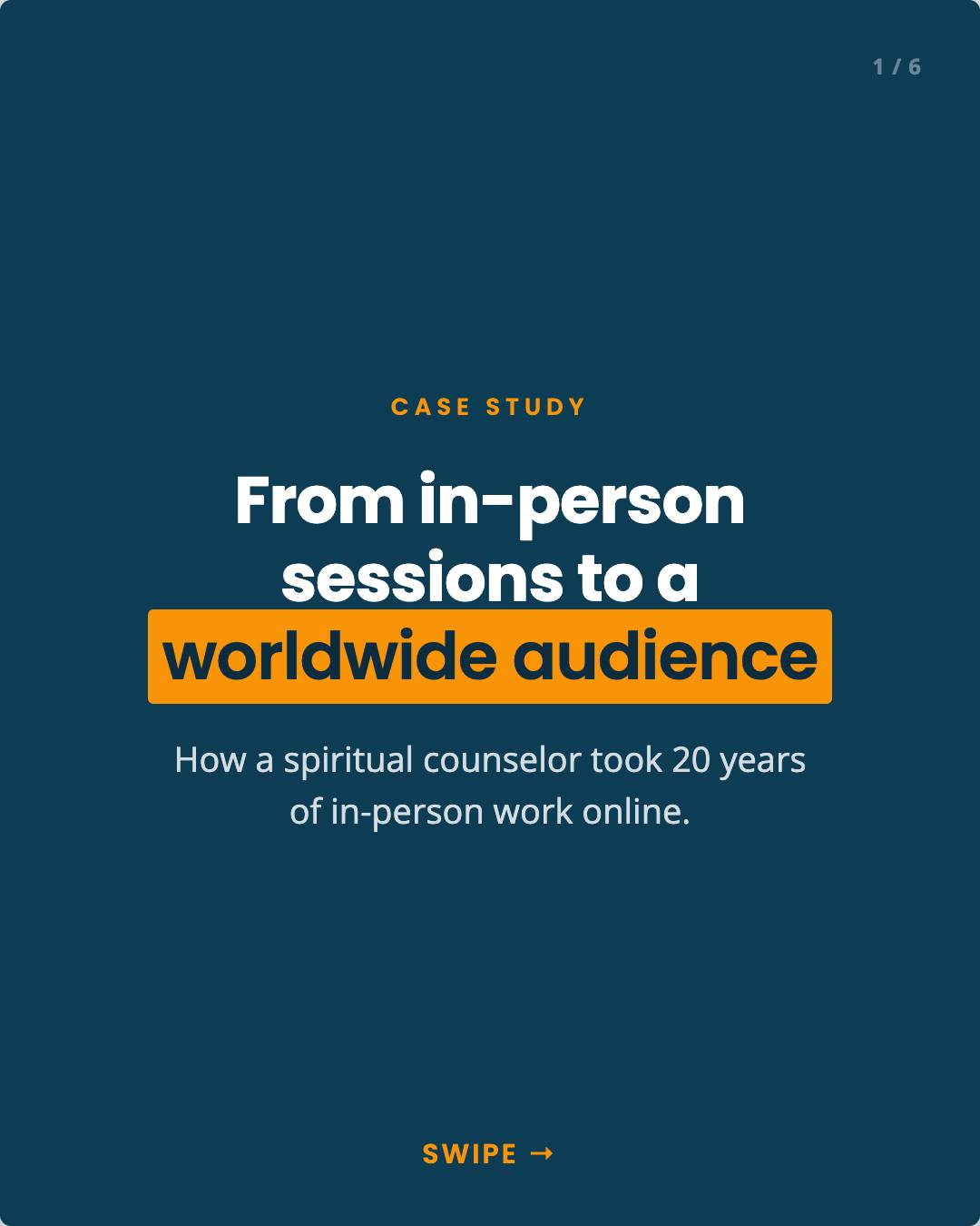 A spiritual counselor spent more than 20 years helping people one room at a time. Now she works with members all over the...