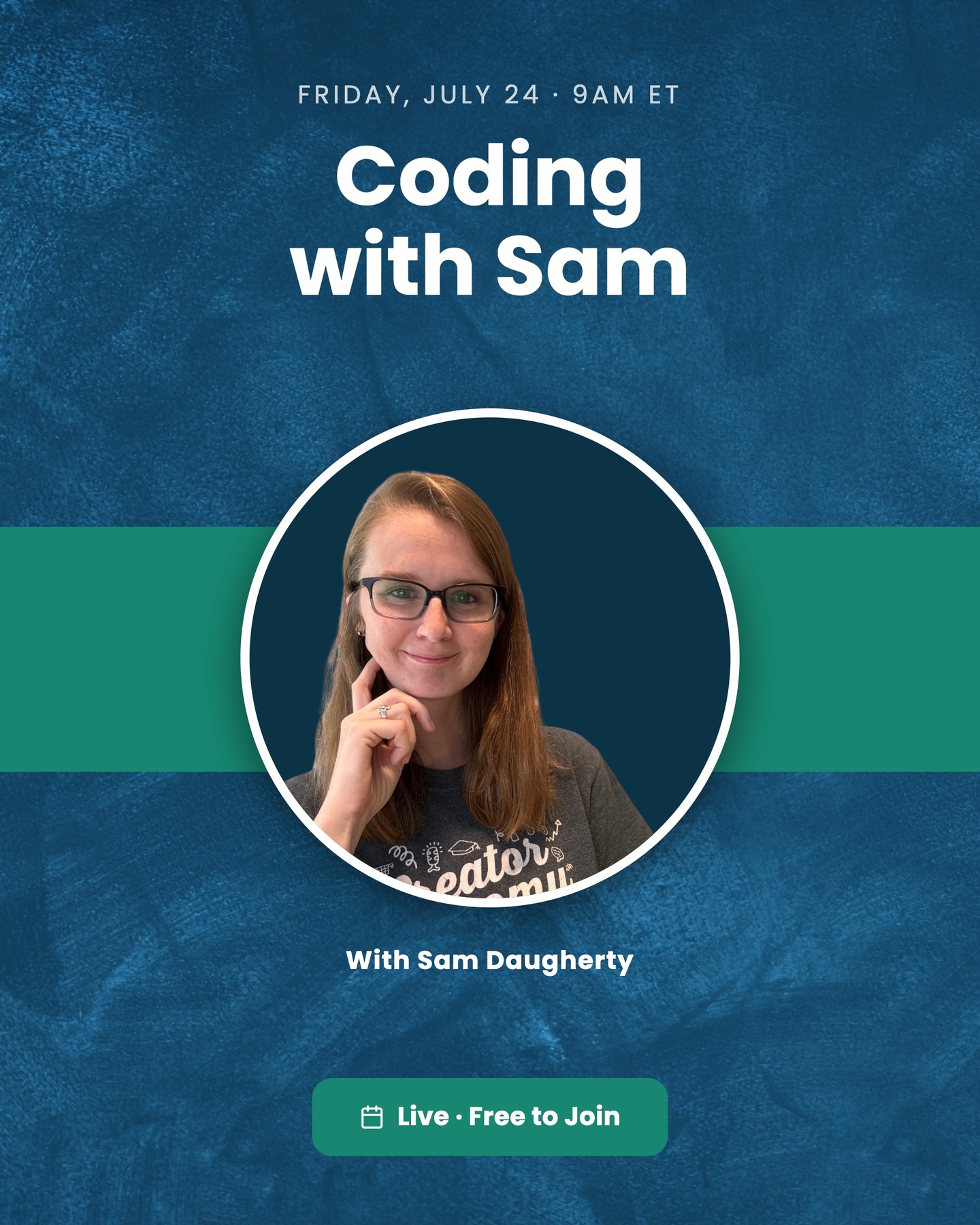Got something on your PMPro to-do list? Sam's building live Friday. Coding with Sam is every Friday at 9am ET — free...