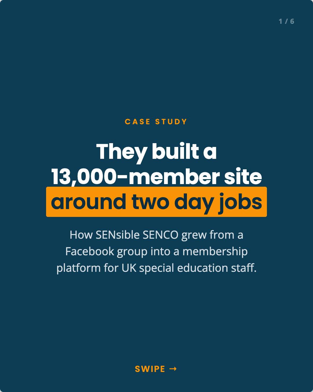 Abigail and Gavin Hawkins both work full-time jobs. They also run a membership site with 13,000 members. SENsible SENCO...