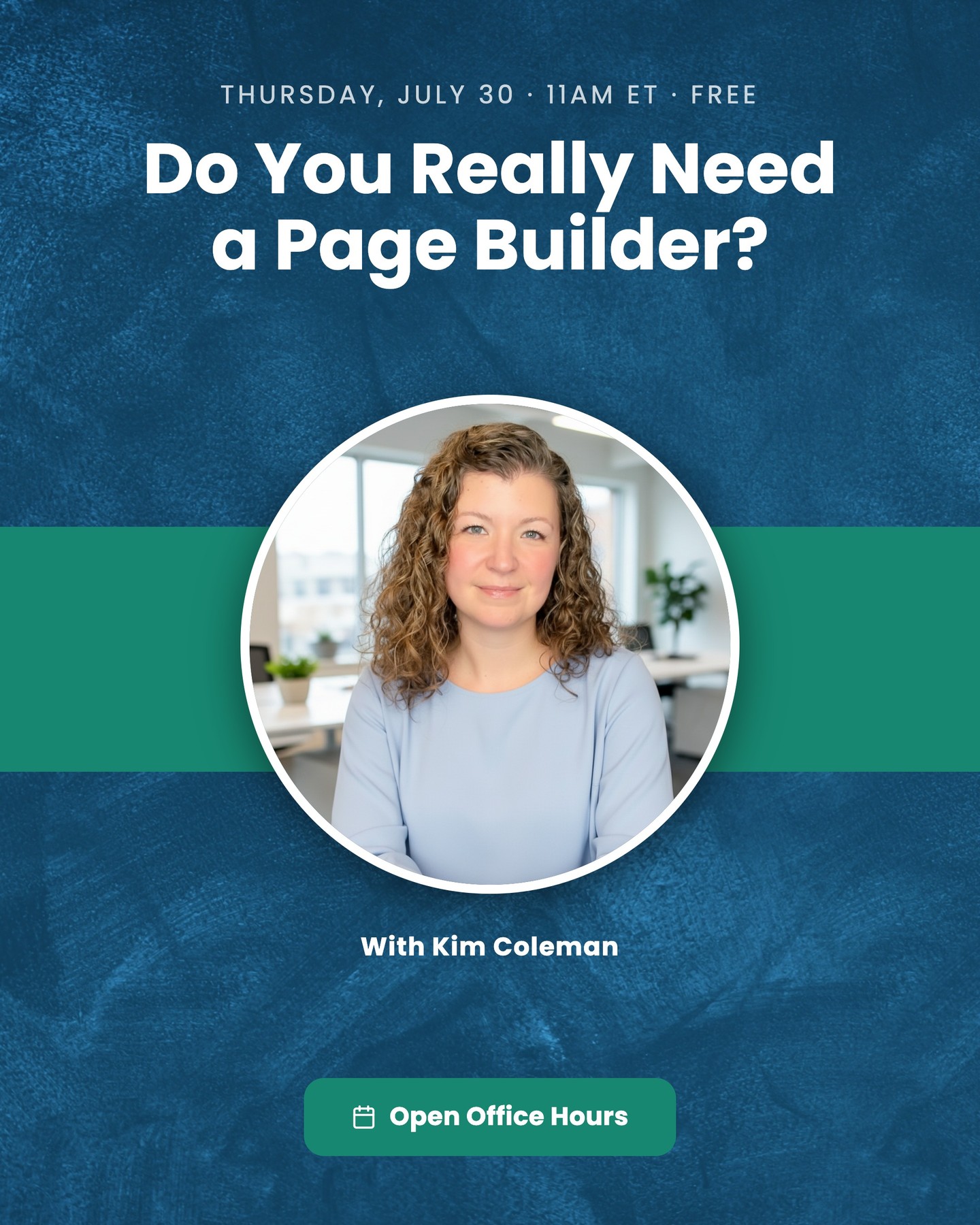 Open Office Hours this Thursday — Kim rebuilds real member designs without a page builder. You've probably heard it...