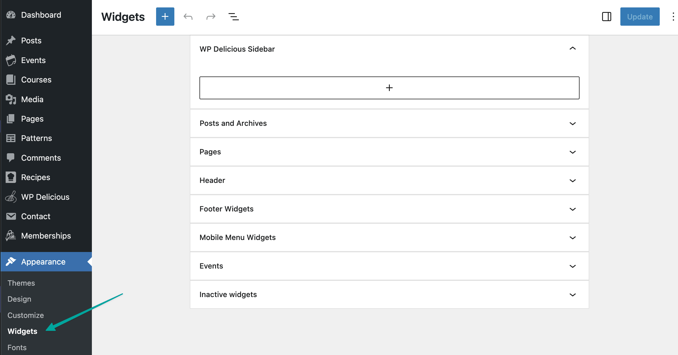 Appearance - Widgets