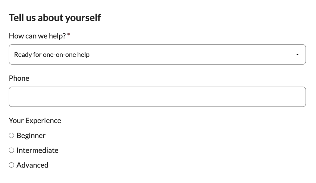 Checkout custom fields 
