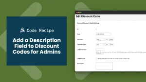 Add a Description Field to Discount Codes for Admins