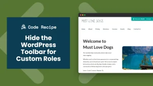 Hide the WordPress Toolbar for Additional User Roles