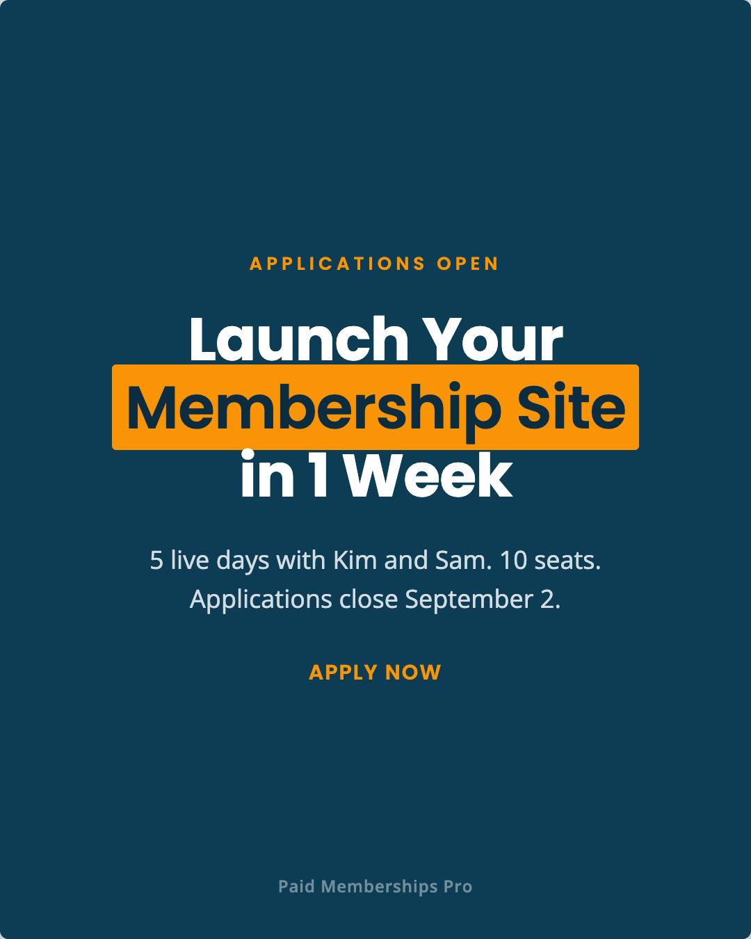 Applications are open for our September Launch Challenge. Ten seats. Five days of live sessions with Kim and Sam. One...