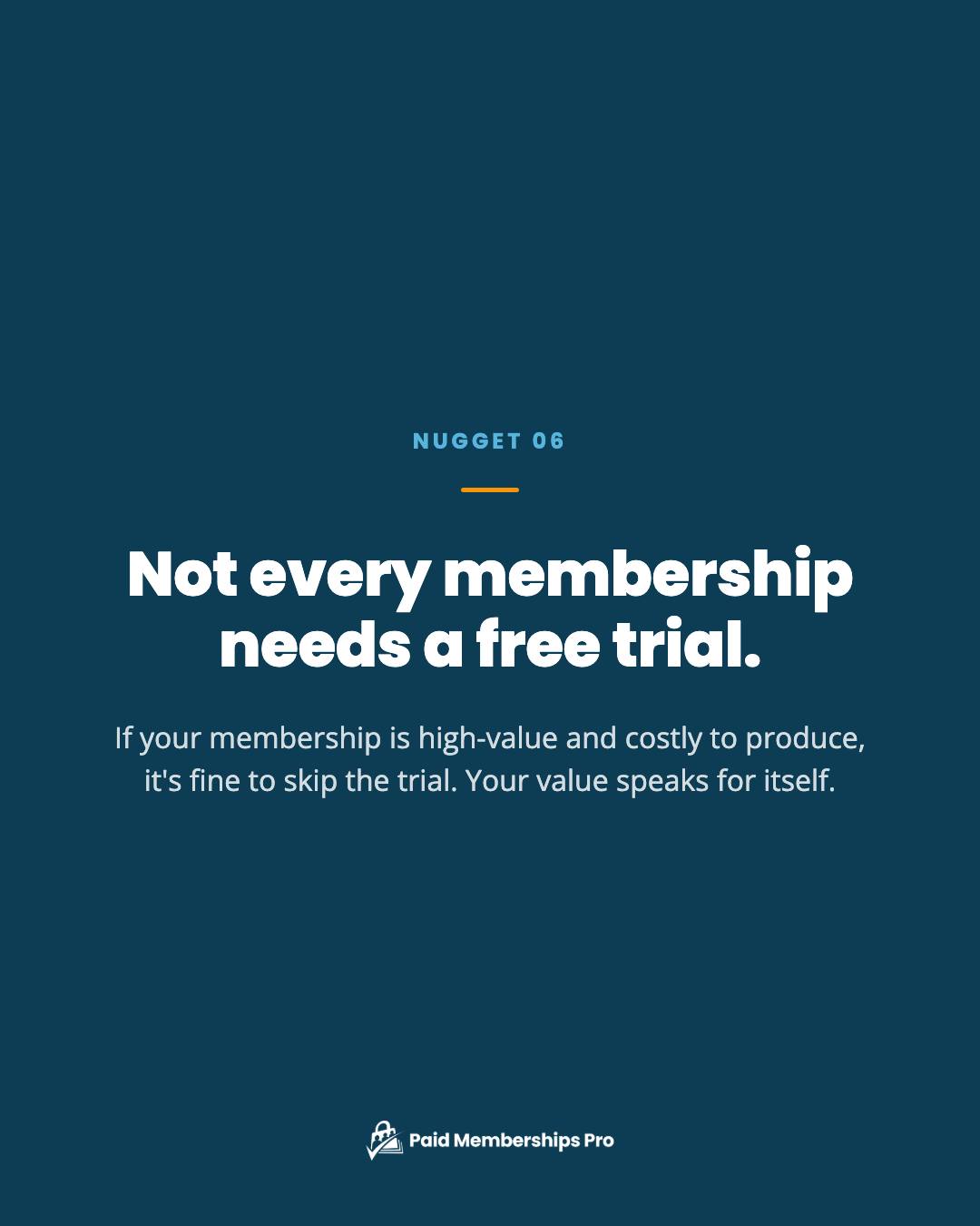 Not every membership needs a free trial. If you're offering a high-value membership with real production costs, a free...
