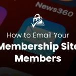 Banner image for the How to Email Your Membership Site Members blog post, a close-up of the Mail app icon on a smartphone screen with the Paid Memberships Pro logo