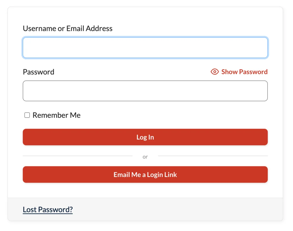 Magic Login added to the default pmpro login page.