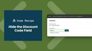 Hide the Discount Code Fields
